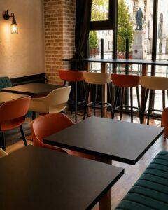 BAR BRASSERIE LA FLECHE STUDIO LO DESIGN ARCHITECTURE